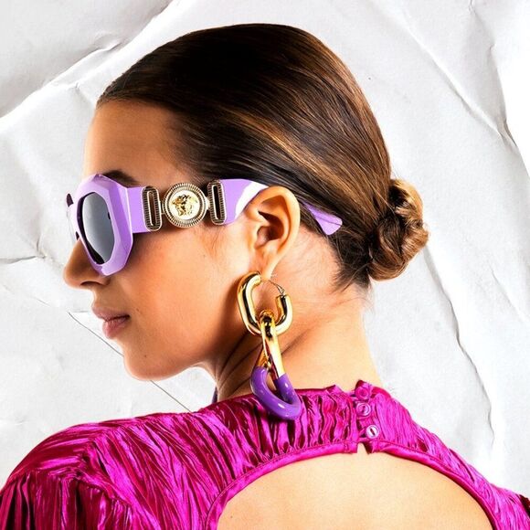 SALE! NEW Versace VE4424U 536687 MAXI MEDUSA BIGGIE Lilak Oversize Sunglasses main image 6
